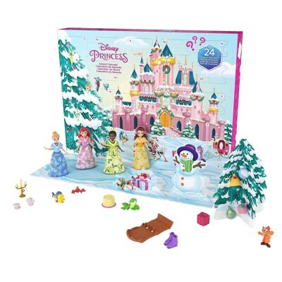 Mattel - Réf : HLX06 - Disney - Princesses Disney - Calendrier De L’Avent 24 Surprises