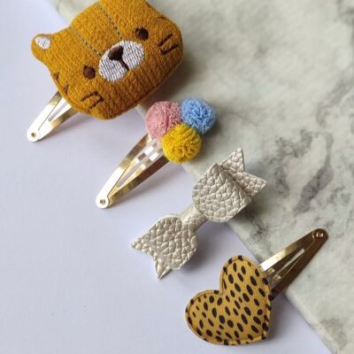 MR MEOW - Set of 4 Hair Clips