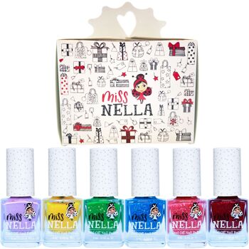 Pack de 6 vernis à ongles Christmas Glitter 1