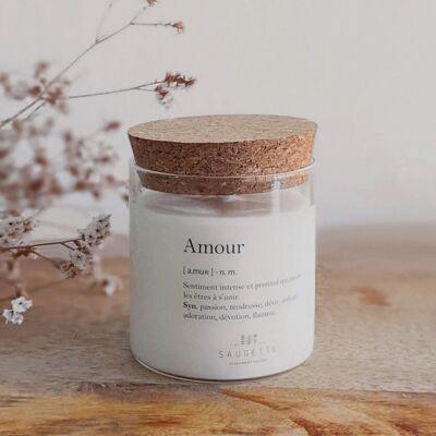 Amour - Vela artesanal perfumada con cera de soja natural