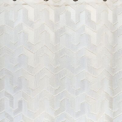 Rideau voilage TROIE - Col Argent - Panneau à oeillets - 140 x 260 cm - 75 % Lin 25% polyester