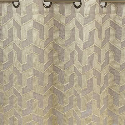 TROIE sheer curtain - Mink collar - Eyelet panel - 140 x 260 cm - 75% Linen 25% polyester