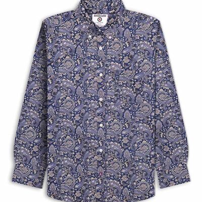 Chemise L/S Paisley Marine AW23