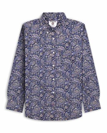 Chemise L/S Paisley Marine AW23 1