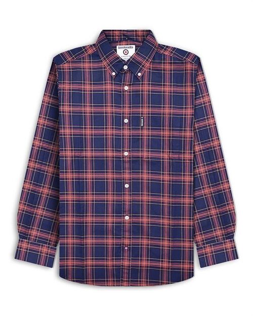 L/S Check Shirt Navy/Red AW23