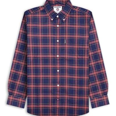 L/S Check Shirt Navy/Red AW23