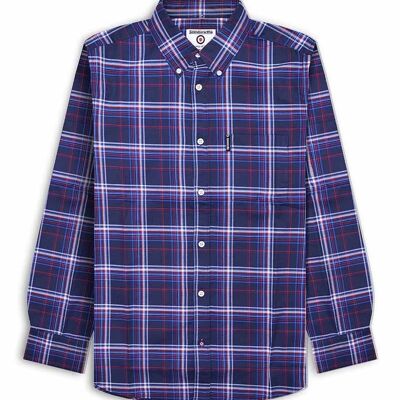 Chemise à Carreaux L/S Marine/Bleu/Rouge AW23