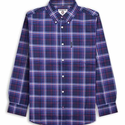 L/S Check Shirt Navy/Blue/Red AW23