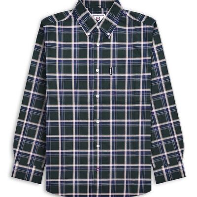 L/S Check Shirt Green/Navy AW23