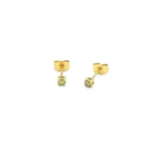 Boucles Oreilles Puce Acier Strass Facetté Griffe Noël