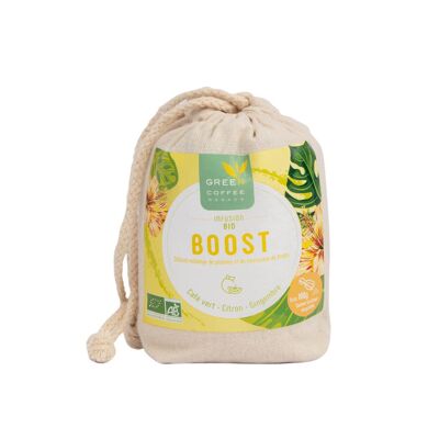 BOOST Infusion Bio antioxydante Café vert saveur gingembre/citron VRAC 100gr