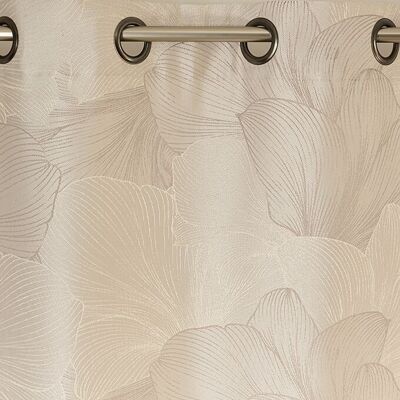 VERONA Doppelvorhang – cremefarbener Kragen – Ösenpaneel – 140 x 260 cm – 100 % Polyester