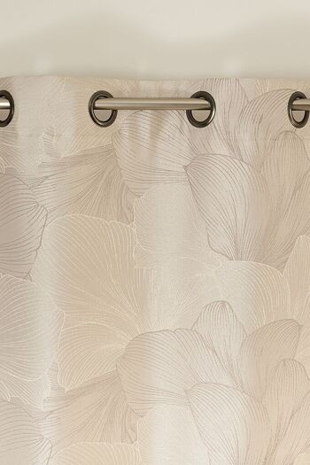 Double-Rideau VERONA - Col Creme - Panneau à oeillets - 140 x 260 cm - 100% polyester 1