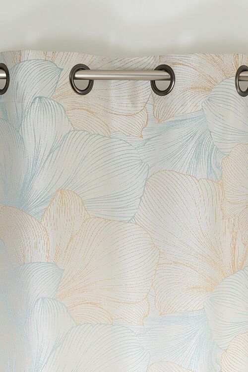 Double-Rideau VERONA - Col Bleu - Panneau à oeillets - 140 x 260 cm - 100% polyester