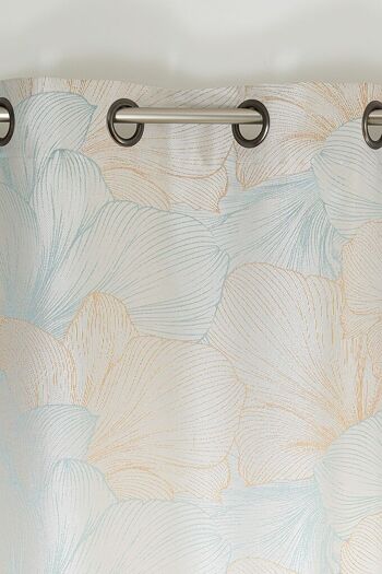 Double-Rideau VERONA - Col Bleu - Panneau à oeillets - 140 x 260 cm - 100% polyester 1