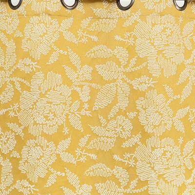 VENISE Double-Curtain - Mustard Collar - Eyelet panel - 140 x 260 cm - 100% polyester