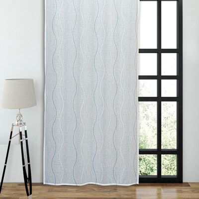 RIO sheer curtain - Col Bleu - Eyelet panel - 140 x 260 cm - 100% polyester