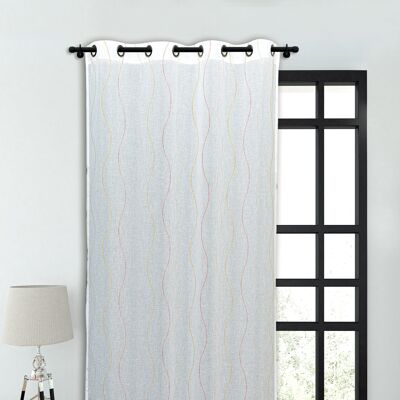 RIO Sheer Curtain - Orange - Eyelet panel - 200 x 260 cm - 100% polyester