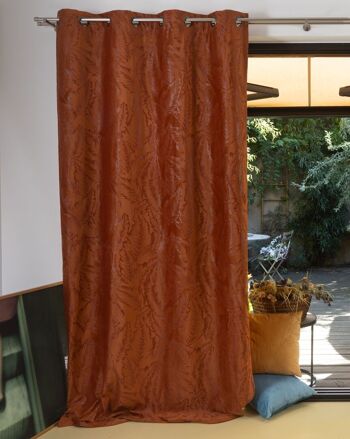 Double-rideau PALMA - Col Terra - Panneau à oeillets - 140 x 260 cm - 100 % polyester 1