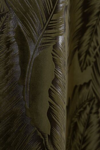 Double-rideau PALMA - Col Vert - Panneau à oeillets - 140 x 260 cm - 100 % polyester 3