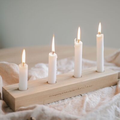 Advent candle board made of oak Christmas (PU = 3 pieces)