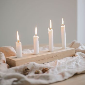 Tableau de bougies de l'Avent en chêne de Noël (UE = 3 pièces) 2