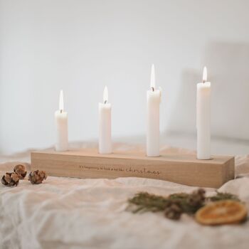 Tableau de bougies de l'Avent en chêne de Noël (UE = 3 pièces) 3