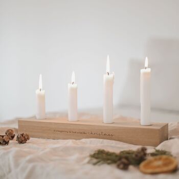 Tableau de bougies de l'Avent en chêne de Noël (UE = 3 pièces) 6