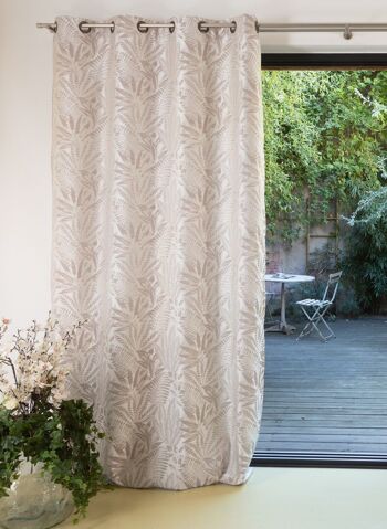 Double-rideau AMAZONE - Col Naturel - Panneau à oeillets - 140 x 260 cm - 100 % polyester 1