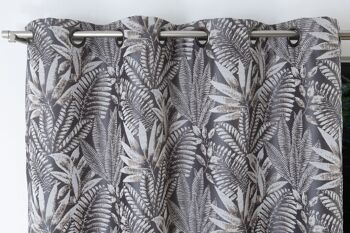 Double-rideau AMAZONE - Col Taupe - Panneau à oeillets - 140 x 260 cm - 100 % polyester 2