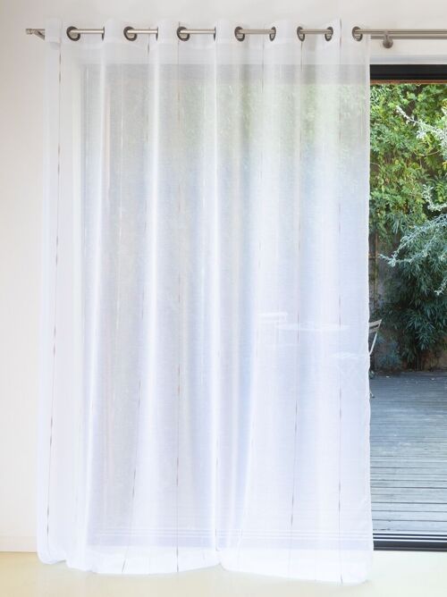 Voilage PAPI - Col Naturel - Panneau à oeillets - 200 x 260 cm - 100 % polyester