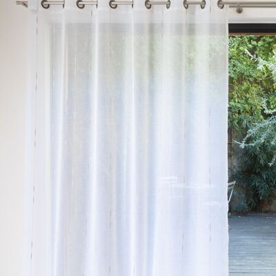 Transparenter PAPI-Vorhang – natürlicher Kragen – Ösenpaneel – 200 x 260 cm – 100 % Polyester