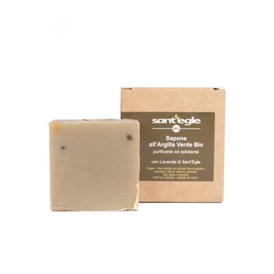 Organic Clay Soap with Lavender, 100 gr (Pack of 6 pieces)