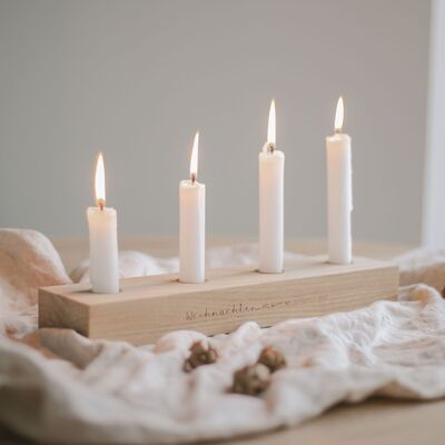 Advent candle board made of oak Christmas (PU = 3 pieces)