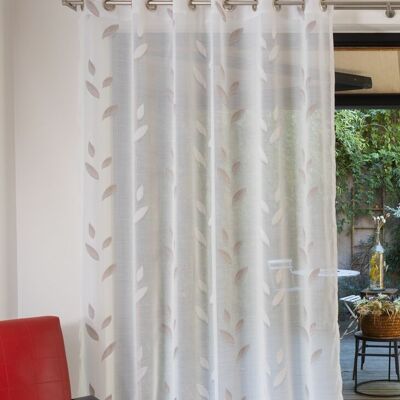 NAPOLI sheer curtain - Natural Collar - Eyelet panel - 140 x 260 cm - 100% polyester