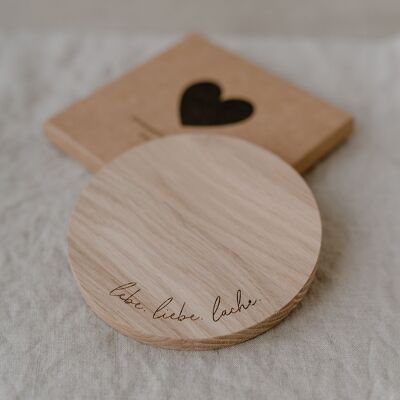 Coaster Live Love Laugh (PU = 8 pcs)