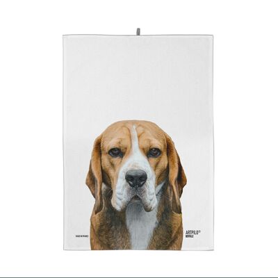 100% cotton beagle dog kitchen towel