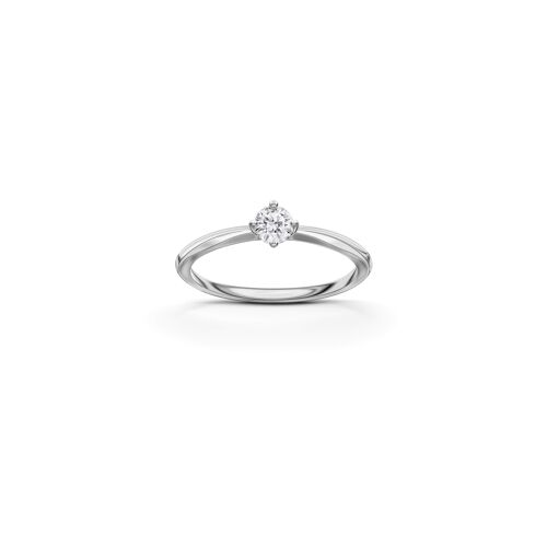 Solitaire Diamant de laboratoire - 0,25 ct - Or Blanc 18 kt 750/1000 -  La Source