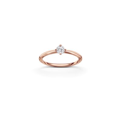 Laboratory Diamond Solitaire - 0.25 ct - 18 kt 750/1000 Rose Gold - La Source