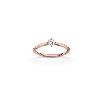 Solitaire Diamant de laboratoire - 0,25 ct - Or Rose 18 kt 750/1000 -  La Source  1