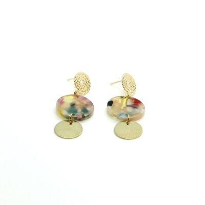 Earrings / Gina Multicolor / Cellulose acetate