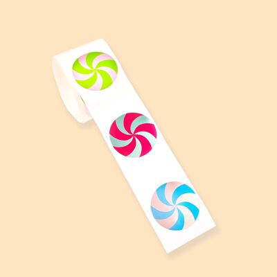 STICKERS ON A ROLL - Candy Dots - PET Material