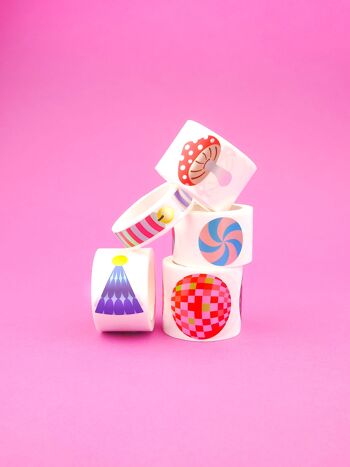 STICKERS ON A ROLL - Candy Dots - PET Material 5
