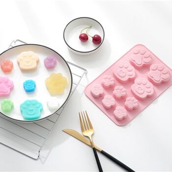 POP | Forme de cuisson, moule à gâteau, savon, chocolat, bonbons, moule en résine de silicone. Moule silicone alimentaire PATTES