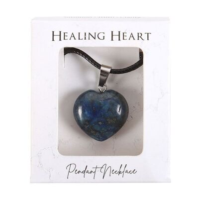 Collier de coeur en cristal de guérison Lapis Lazuli