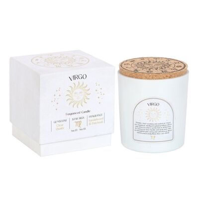 Bougie du zodiaque en bois de santal et patchouli Vierge