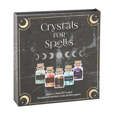 Crystals for Spells Coffret cadeau de bouteille de copeaux de cristal