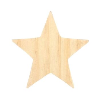 Bougeoir de sort d’étoile en bois naturel 3