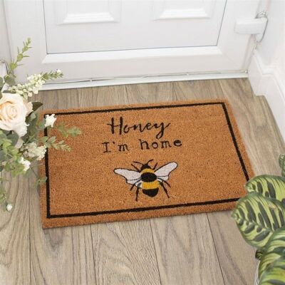 Natürliche Honig-I'm-Home-Bienen-Fußmatte