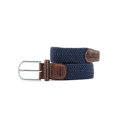 Elastic braided belt Slate blue